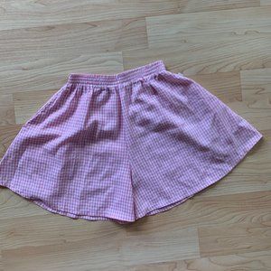 Pink and White Checkered Shorts